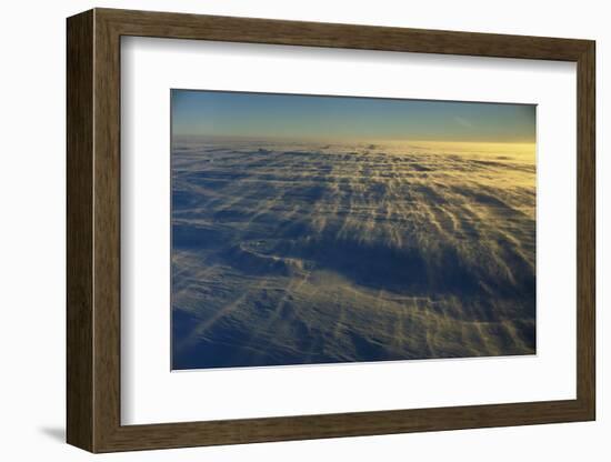 Snow Blowing over Frozen Ground-DLILLC-Framed Photographic Print