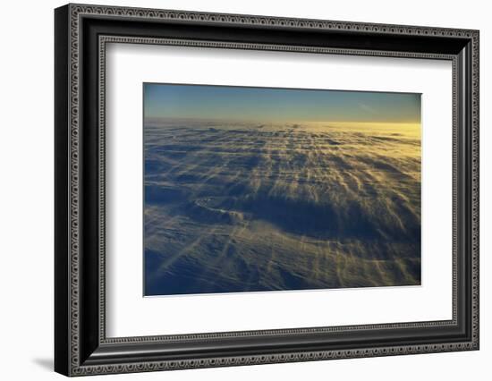 Snow Blowing over Frozen Ground-DLILLC-Framed Photographic Print