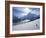 Snow-Boarder on Piste at Lech Near St. Anton Am Arlberg in Winter Snow, Austrian Alps-null-Framed Photographic Print