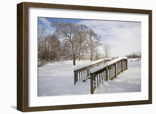 Snow Bridge, Farmington Hills, Michigan ‘09-Monte Nagler-Framed Photographic Print