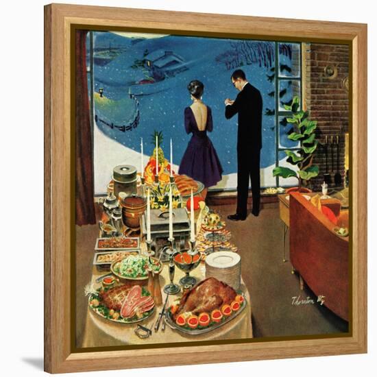 "Snow Buffet Party," February 20, 1960-Thornton Utz-Framed Premier Image Canvas