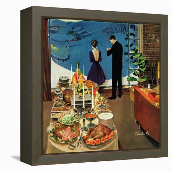 "Snow Buffet Party," February 20, 1960-Thornton Utz-Framed Premier Image Canvas