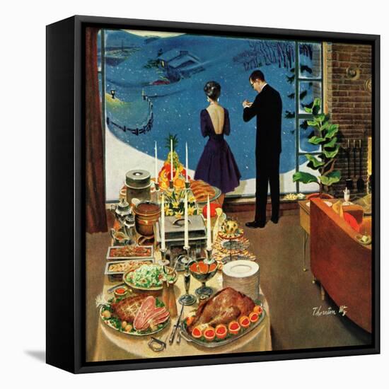 "Snow Buffet Party," February 20, 1960-Thornton Utz-Framed Premier Image Canvas