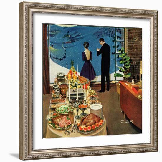 "Snow Buffet Party," February 20, 1960-Thornton Utz-Framed Giclee Print