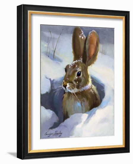 Snow Bunny-Carolyne Hawley-Framed Art Print