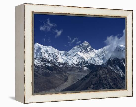 Snow-Capped Mount Everest, Seen from the Nameless Towers, Himalaya Mountains, Nepal-Alison Wright-Framed Premier Image Canvas