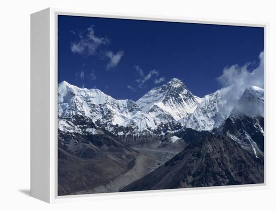 Snow-Capped Mount Everest, Seen from the Nameless Towers, Himalaya Mountains, Nepal-Alison Wright-Framed Premier Image Canvas