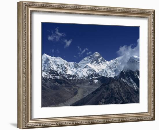 Snow-Capped Mount Everest, Seen from the Nameless Towers, Himalaya Mountains, Nepal-Alison Wright-Framed Photographic Print