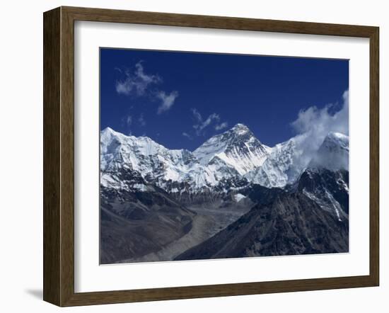 Snow-Capped Mount Everest, Seen from the Nameless Towers, Himalaya Mountains, Nepal-Alison Wright-Framed Photographic Print