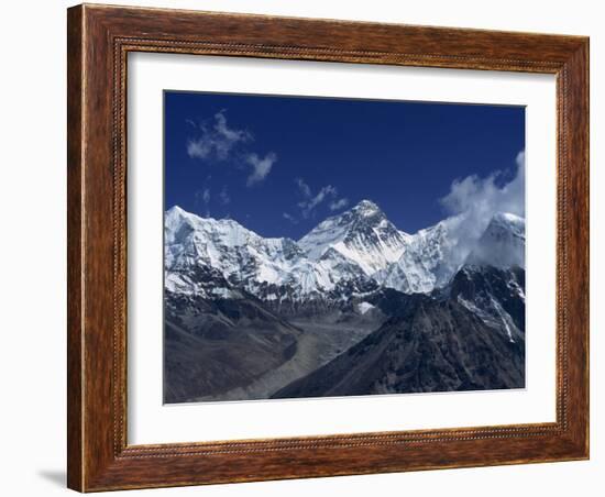 Snow-Capped Mount Everest, Seen from the Nameless Towers, Himalaya Mountains, Nepal-Alison Wright-Framed Photographic Print