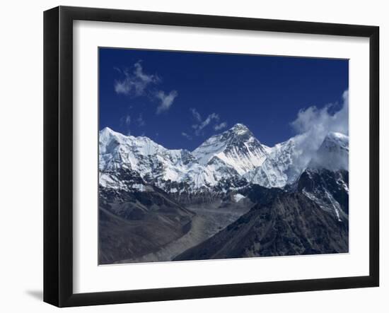 Snow-Capped Mount Everest, Seen from the Nameless Towers, Himalaya Mountains, Nepal-Alison Wright-Framed Photographic Print