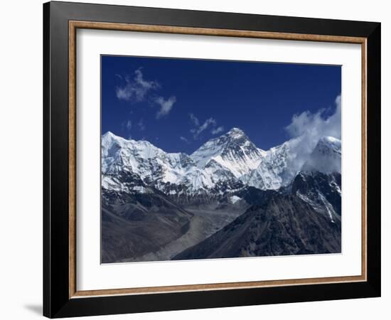 Snow-Capped Mount Everest, Seen from the Nameless Towers, Himalaya Mountains, Nepal-Alison Wright-Framed Photographic Print