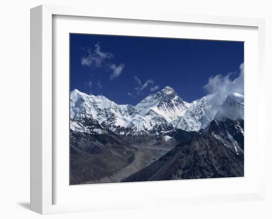 Snow-Capped Mount Everest, Seen from the Nameless Towers, Himalaya Mountains, Nepal-Alison Wright-Framed Photographic Print