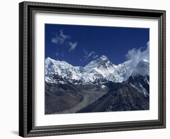 Snow-Capped Mount Everest, Seen from the Nameless Towers, Himalaya Mountains, Nepal-Alison Wright-Framed Photographic Print