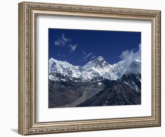 Snow-Capped Mount Everest, Seen from the Nameless Towers, Himalaya Mountains, Nepal-Alison Wright-Framed Photographic Print