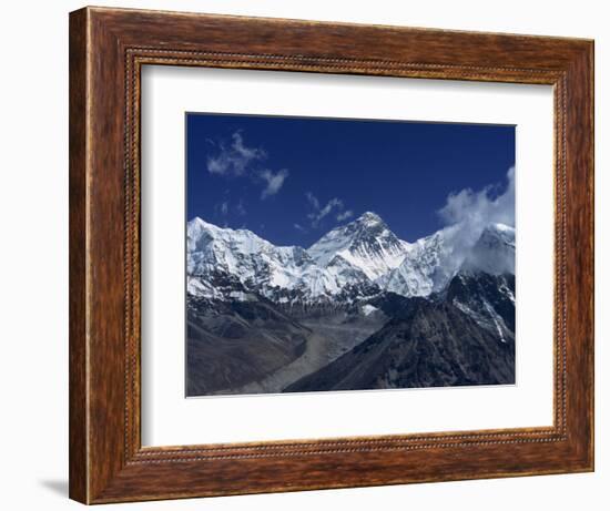 Snow-Capped Mount Everest, Seen from the Nameless Towers, Himalaya Mountains, Nepal-Alison Wright-Framed Photographic Print