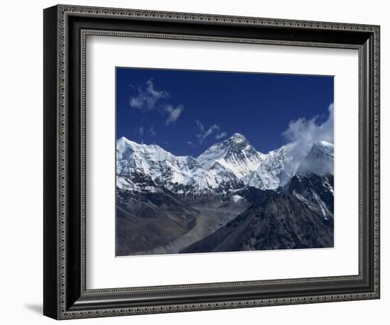 Snow-Capped Mount Everest, Seen from the Nameless Towers, Himalaya Mountains, Nepal-Alison Wright-Framed Photographic Print