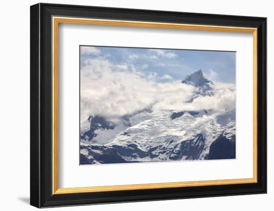 Snow Capped Mountain in the Glacier Bay National Park, Alaska-BostoX-Framed Photographic Print