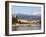 Snow Capped Mountains Above Stresa Waterfront, Lake Maggiore, Italian Lakes, Piedmont-Christian Kober-Framed Photographic Print