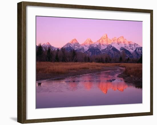 Snow-Capped Mountains at Daybreak-Terry Eggers-Framed Photographic Print