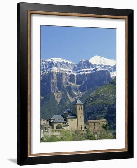 Snow-Capped Mountains of the Ordesa National Park in the Pyrenees, Above Torla, Aragon, Spain-Lawrence Graham-Framed Photographic Print