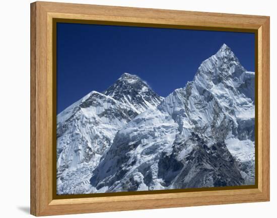 Snow-Capped Peak of Mount Everest, Seen from Kala Pattar, Himalaya Mountains, Nepal-Alison Wright-Framed Premier Image Canvas