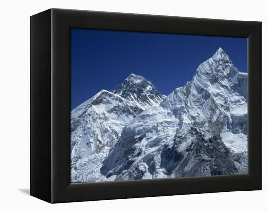 Snow-Capped Peak of Mount Everest, Seen from Kala Pattar, Himalaya Mountains, Nepal-Alison Wright-Framed Premier Image Canvas
