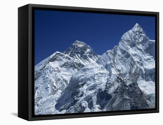 Snow-Capped Peak of Mount Everest, Seen from Kala Pattar, Himalaya Mountains, Nepal-Alison Wright-Framed Premier Image Canvas