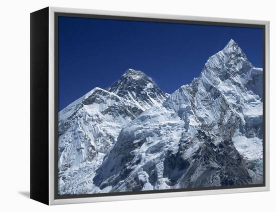 Snow-Capped Peak of Mount Everest, Seen from Kala Pattar, Himalaya Mountains, Nepal-Alison Wright-Framed Premier Image Canvas