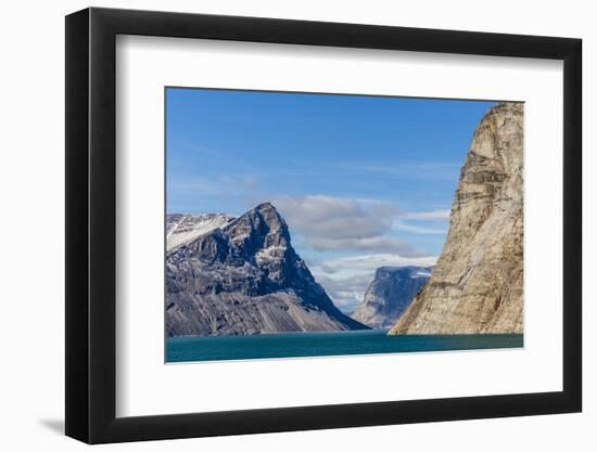 Snow-Capped Peaks and Glaciers in Icy Arm, Baffin Island, Nunavut, Canada, North America-Michael Nolan-Framed Photographic Print