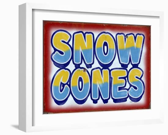 Snow Cones Distressed-Retroplanet-Framed Giclee Print