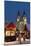 Snow-Covered Christmas Market and Tyn Church, Old Town Square, Prague, Czech Republic, Europe-Richard Nebesky-Mounted Photographic Print