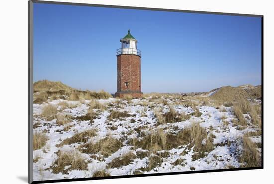 Snow-Covered Dunes by the Closed 'Quermarkenfeuer' Lighthouse Next to Kampen on the Island of Sylt-Uwe Steffens-Mounted Photographic Print
