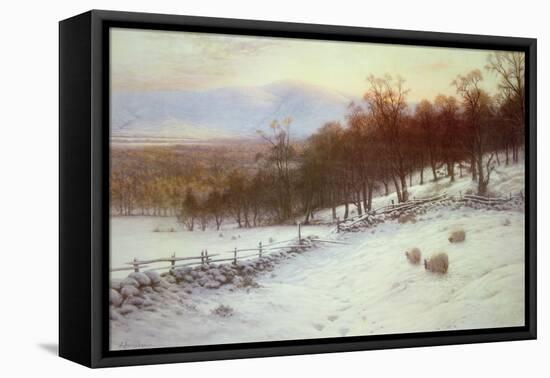 Snow Covered Fields with Sheep-Joseph Farquharson-Framed Premier Image Canvas