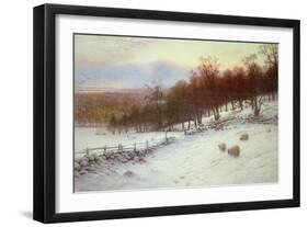 Snow Covered Fields with Sheep-Joseph Farquharson-Framed Giclee Print