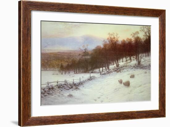 Snow Covered Fields with Sheep-Joseph Farquharson-Framed Giclee Print