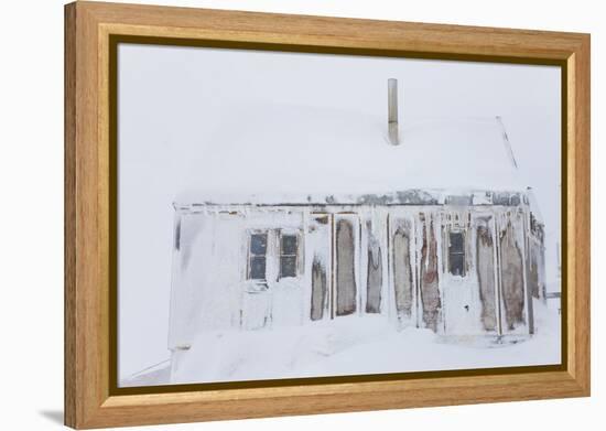 Snow Covered House, Tasiilaq, Greenland-Peter Adams-Framed Premier Image Canvas