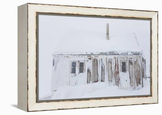 Snow Covered House, Tasiilaq, Greenland-Peter Adams-Framed Premier Image Canvas