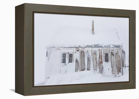 Snow Covered House, Tasiilaq, Greenland-Peter Adams-Framed Premier Image Canvas