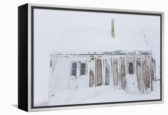 Snow Covered House, Tasiilaq, Greenland-Peter Adams-Framed Premier Image Canvas