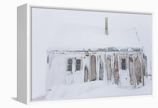 Snow Covered House, Tasiilaq, Greenland-Peter Adams-Framed Premier Image Canvas