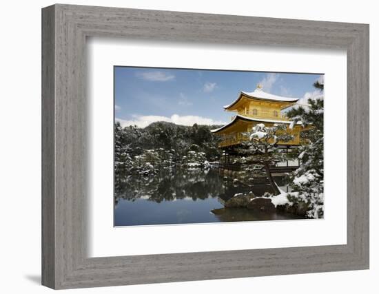 Snow-covered Kinkaku-ji (Temple of the Golden Pavilion) (Rokuon-ji), UNESCO World Heritage Site, Ky-Damien Douxchamps-Framed Photographic Print