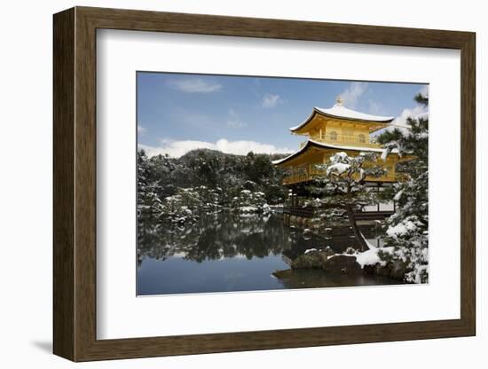 Snow-covered Kinkaku-ji (Temple of the Golden Pavilion) (Rokuon-ji), UNESCO World Heritage Site, Ky-Damien Douxchamps-Framed Photographic Print