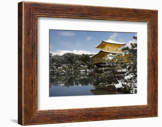 Snow-covered Kinkaku-ji (Temple of the Golden Pavilion) (Rokuon-ji), UNESCO World Heritage Site, Ky-Damien Douxchamps-Framed Photographic Print