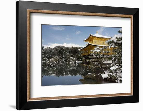 Snow-covered Kinkaku-ji (Temple of the Golden Pavilion) (Rokuon-ji), UNESCO World Heritage Site, Ky-Damien Douxchamps-Framed Photographic Print