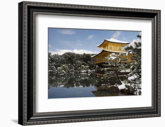 Snow-covered Kinkaku-ji (Temple of the Golden Pavilion) (Rokuon-ji), UNESCO World Heritage Site, Ky-Damien Douxchamps-Framed Photographic Print