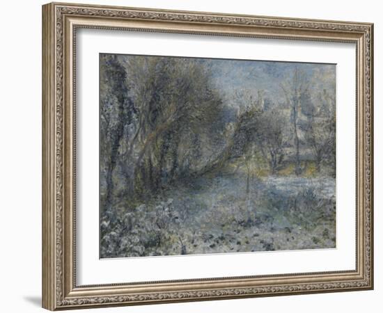 Snow-Covered Landscape, 1870-1875-Pierre-Auguste Renoir-Framed Giclee Print