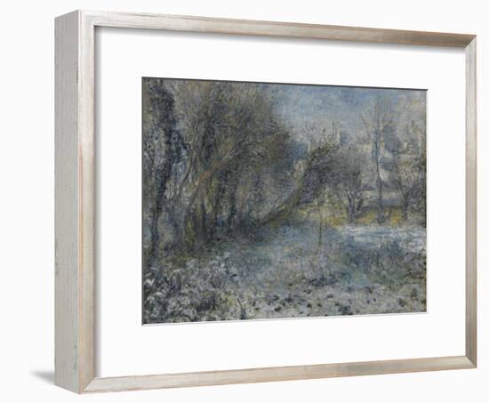 Snow-Covered Landscape, 1870-1875-Pierre-Auguste Renoir-Framed Giclee Print