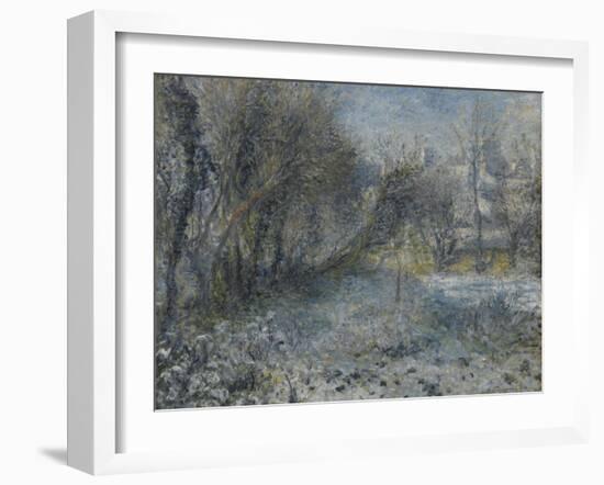 Snow-Covered Landscape, 1870-1875-Pierre-Auguste Renoir-Framed Giclee Print