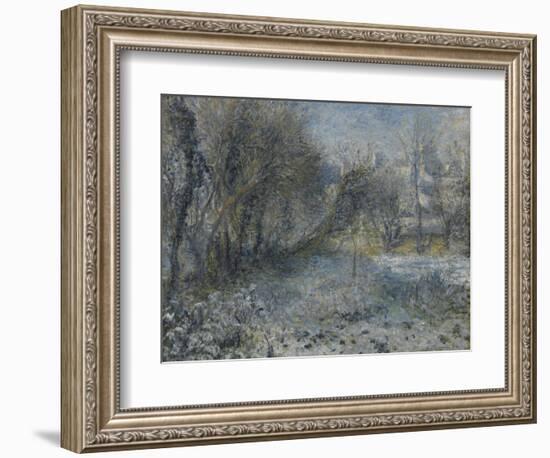 Snow-Covered Landscape, 1870-1875-Pierre-Auguste Renoir-Framed Giclee Print